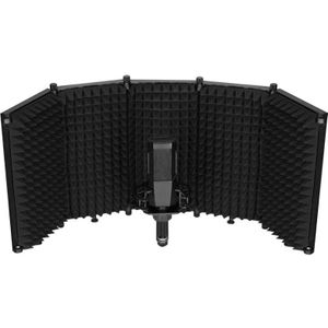 Akoestische Vouwen 5 Panel Microfoon Isolatie Shield Opname Geluid Absorber Schuim Panel Gebruik Voor Opname Studio
