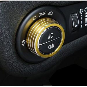 1 Pc Hoofd Licht Schakelaar Passen Knop Pookknop Cover Trim Surround Voor Jeep Cherokee Auto Accessoires Controle sticer