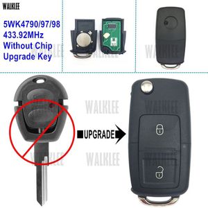 WALKLEE Upgrade Flip Afstandsbediening Sleutel Pak voor SEAT Arosa/Alhambra/Ibiza/Cordoba 5WK4 790/97/98 433.92 MHz Geen Chip HU49 Blade