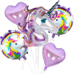 Taoqueen Cartoon Hoed Verjaardagsfeestje Decor Kids Eenhoorn Ballonnen My Little Paard Feestartikelen Ballonnen Set Hoed