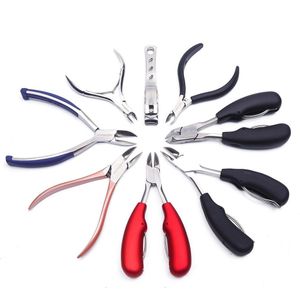 Nail Cuticle Clipper Manicure Schaar Rvs Trimmer Tang Met Zwart Rood Dode Huid Cutter Nail Gereedschap SAQ1-8