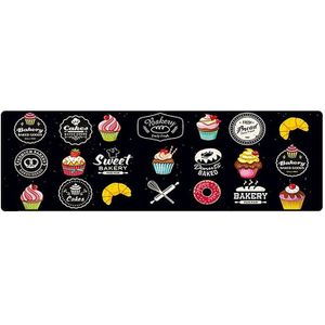 1/2Pcs Anti-Slip Cartoon Keuken Mat Kleur Brood Cake Entree Bed Tapijt Slaapkamer Eettafel Deco moderen Art Vloerkleed