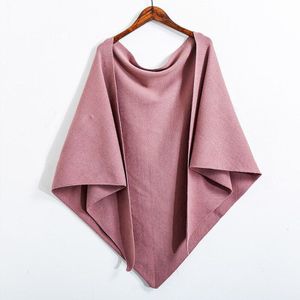 Grote Winter Vrouwen Driehoek Gebreide Sjaal Shrugs Effen Kasjmier Shawl Wraps Sjaal Encharpe Bufandas Mujer Pashmina Poncho Cape