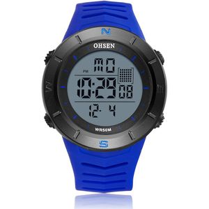 Digitale Led Mannen Sport Horloge Stopwatch Ohsen 50M Duiken Outdoor Militar Man Horloge Geel Mode Armband Horloge Montre Homme