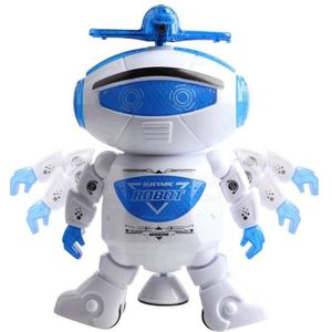 Elektronische Walking Dansen Robot Speelgoed Met Muziek Lightening Peuters Meisjes Jongens Operated Toy Batterij Kerstcadeau Voor Kid Q5G2