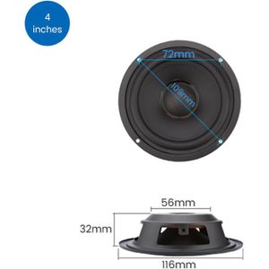 Aiyima 2Pcs Bass Speaker Passieve Radiator 3 4 6.5 8 Inch Woofer Diafragma Radiator Trillingen Membraan Speaker Reparatie Deel