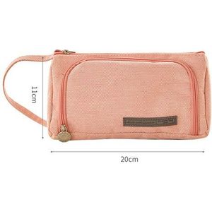 Leuke Etui Grote Capaciteit Etui School Etui Multifunctionele Pen Opslag Briefpapier Canvas Tas Voor Studenten