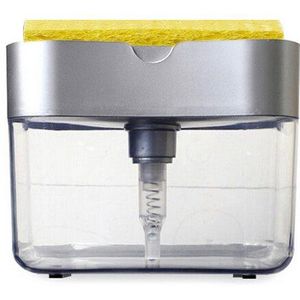 Zeep Pomp Dispenser Met Spons Houder Reinigingsvloeistof Dispenser Container Handpers Zeep Organisator Keuken Cleaner Tool