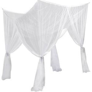 Post Bed 4 Corner Home Curtain Mosquito Net Full Size Bedding Polyester Canopy Netting Queen King White Decoration Dustproof