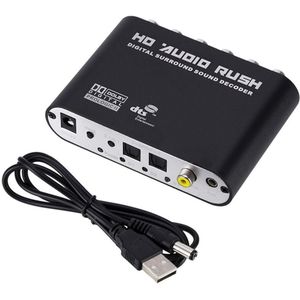 Digitale 5.1 Kanaals Dolby Dts/Ac-3 Audio Decoder Sterke Mobiliteit Brede Toepassing Sound Audio Adapter Versterker Converter