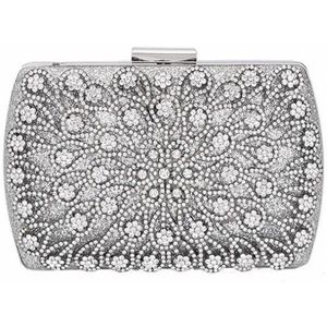 Diamant Holle Avondtassen Pauw Bloemen Bruiloft Diner Clutch Portefeuilles Met Ketting Party Purse MN1520