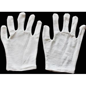 100% katoenen handschoenen, Wit, Een maat, worden gebruikt voor Vergulden bladeren, goede , smaakloos, Schoon,