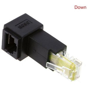 Multi-Hoek RJ45 Kat 5e Man-vrouw Lan Ethernet Netwerk Extension Adapter
