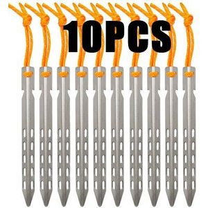 Tito 6Pcs Titanium Tent Peg V Vorm Titanium Spike Winddicht Outdoor Camping Titanium Tent Nail Accessoires Titanium Tent Stake