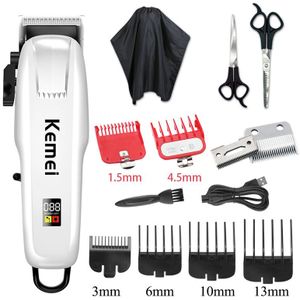 Kemei Elektrische Tondeuse Trimmer Voor Mannen Professionele Olie Hoofd Kapsel Mannen Baard Kapper Tondeuse Snoerloze Styling Tool