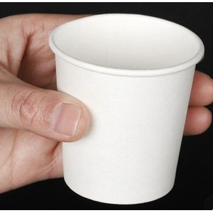 100 Stuks 100Ml Kleine Wegwerp Koffie Cup 4Oz Wijn Melk Thee Yoghurt Vruchtensap Drinken Mini Smaak Cup dessert Papier Cups Met Deksel