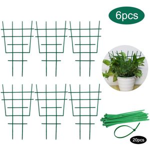 6 Stuks Garden Plant Klimmen Trellis Plant Potten Frame Groenten Bloemen Wijnstokken Vining Patio Klimmen Trellises Tuingereedschap