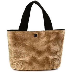 Capaciteit Stro Tassen Vrouwen Handgemaakte Geweven Mand Bolsa Tote Zomer Bohemian Strand Tassen Luxe Canvas Dame Handtassen