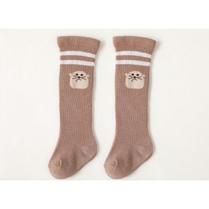 Herfst Winter Lange Baby Sokken Cartoon Dier Strip Knie Hoge Baby Meisje Jongen Vloer Sokken Zachte Katoen Kinderen Sok