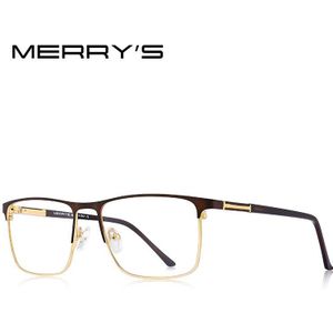 Merrys Mannen Luxe Titanium Legering Optics Bril Mannelijke Vierkante Ultralight Eye Bijziendheid Hyperopie Brillen S2030