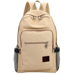Casual 14 inch Laptop Backack Voor Mannen Jongens Grote Capaciteit Canvas Schooltas Rugzak Voor Student Wasbare Bagpack
