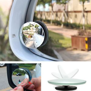 2 stks/partij 360 Graden Draaibare Groothoek Dodehoekspiegel Auto Achteruitkijkspiegel Auto Noodzakelijk Rotatie Bolle Spiegel voor Cars