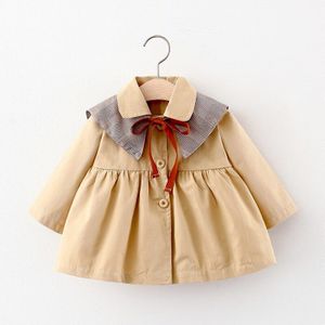 Kinderen Meisje Turn-Down Kraag Jurk Fluwelen Boog Knoop Shirt Jurk Baby Vestidos Peuter Kinderen Meisjes Jurken kleding