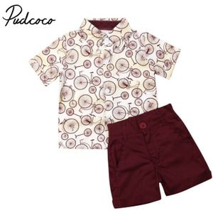 Zomer Kleding Sets jongen Katoen casual kinderkleding Baby Jongens Jurk shirt + Shorts Broek 2 Stuks kleding Sets