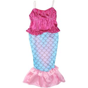 4-12Y Kids Meisjes Mermaid Tail Bikini Swimmable Badpak Zwemmen Kostuum Fancy Dress