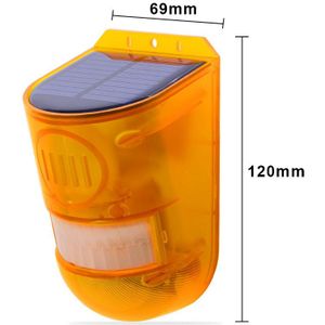 Solar Sound &amp; Light Alarm Motion Sensor 110 Decibel Sirene Geluid Alert Flash Waarschuwing Strobe Alarmsysteem Voor Farm villa