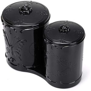 2 compartiment Wattenstaafje Houder Acryl Make Wattenschijfje Q-Tips Houder Grote Capaciteit Remover Doekjes Storage Case