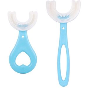 Baby Tandenborstel U-Vormige Handleiding U-Vormige Tandenborstel 2-3-6-12 Jaar Oude Baby zachte Wol Siliconen Automatische Elektrische Tandenborstel