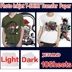 A4 Inkjet Warmte-overdracht Papier T-shirt Transfer Fotopapier Voor Donkere Of Lichte Kleur Kleding 10 Sheets/Pack