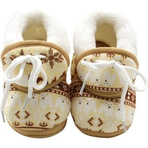 Leuke Baby Schoenen Lente Warme Zachte Baby Retro Printing Schoenen Katoen Gevoerde Kind Baby Jongens Meisjes Zachte Laarzen 6-12M