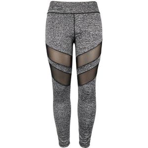 Europese En Amerikaanse Fitness Joggingbroek Twee-Sectie Mesh Stiksels Sport Leggings