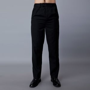 Mannen Zwart Werk Lange Broek Elastische Taille Chef Keuken Restaurant Hotel Werken Dragen Kleding Ober Pak Broek Broek