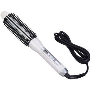 Professionele Keramische Haar Krultang Stijltang Warmte Kam Elektrische Lcd Haar Borstel Curling Kam Ronde Grote Roller Waver