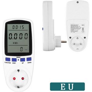 Eu/Uk/Au Plug Ac Digital Voltage Wattmeter Stroomverbruik Watt Power Meter Plug Energiemeter Elektriciteit Analyzer monitoren