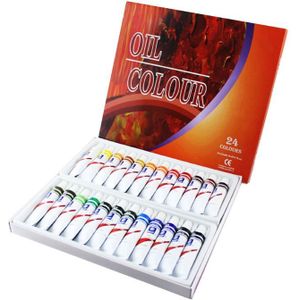 12Ml 12/24 Kleuren Professionele Olieverf Verf Tekening Pigment Buizen Supplies X3UE