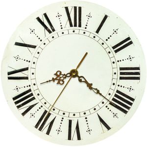 Retro Rustieke Ronde Romeinse Cijfers Wandklok Vintage Romeinse Cijfers Woondecoratie Quartz Klok Whisper Non-Tikkende Uurwerken