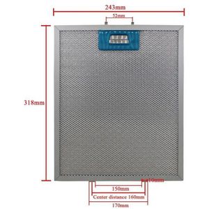 243X318 268X349 298X325 245X418 Afzuigkap Filter Afzuigkap Metal Dust Filter Afzuigkap Mesh Filter Metalen Vet Filter