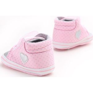 Newnorn Peuter Baby Meisje Peuter Polka Dot Anti-Slip Soft Sole Lace Up Schoen Crib Schoenen Schattige Baby schoenen