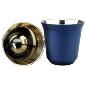 2 Pcs Nespresso cups Espresso Italiaanse Rvs koffie Nescafe Double Wall Thermo capsule koffie cup beker