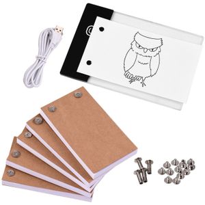 300 Sheets Tekening Papier Flip Boek Met Binding Schroef En Licht Pad Led Licht Box Tablet Voor Tekening Tracing Animatie schetsen