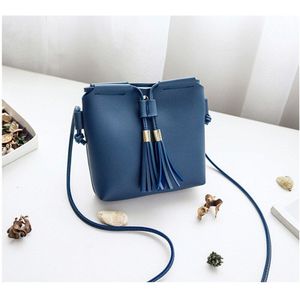 Solid Mini Kwastje Vrouwen Tassen Messenger Crossbody Tas Dames Kleine Handtas Pu Leer Vrouwelijke Enkele Schouder Telefoon Tas