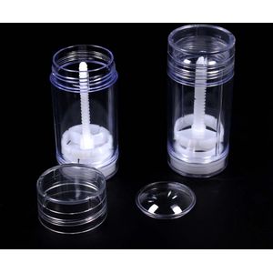 Hoge Capaciteit Deodorant Container Cosmetische Lotion Fondation Bar Lege Pakket Plastic Transparante Stevige Lijm Buis 30G 50G 75G