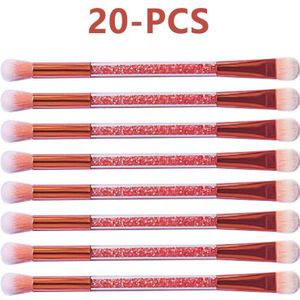 Make-Up Kwasten Cosmetische 1 Pcs Oogschaduw Borstel Roze Eye Make-Up Borstel Dubbele Kop Korte Staaf Oogschaduw Beauty Tool make Up Borstels