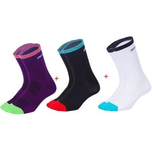 3 Pairs Per Pack Fietsen Sokken Mannen Vrouwen Outdoor Ademend Nylon Fiets Sok Running Riding Bike Compressie Knie Hoge Sokken