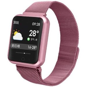 Fitness Armband P68 Smart Horloge IP68 Waterdicht Voor Xiaomi Ios Android Met Hartslagmeter Slimme Band + Oortelefoon