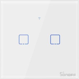 Sonoff T1EU Wifi Smart Switch Touch Screen Remote On/Off 1/2/3 Gang 433Mhz Rf/voice/App/Touch Control 86 Type Smart Home Tx